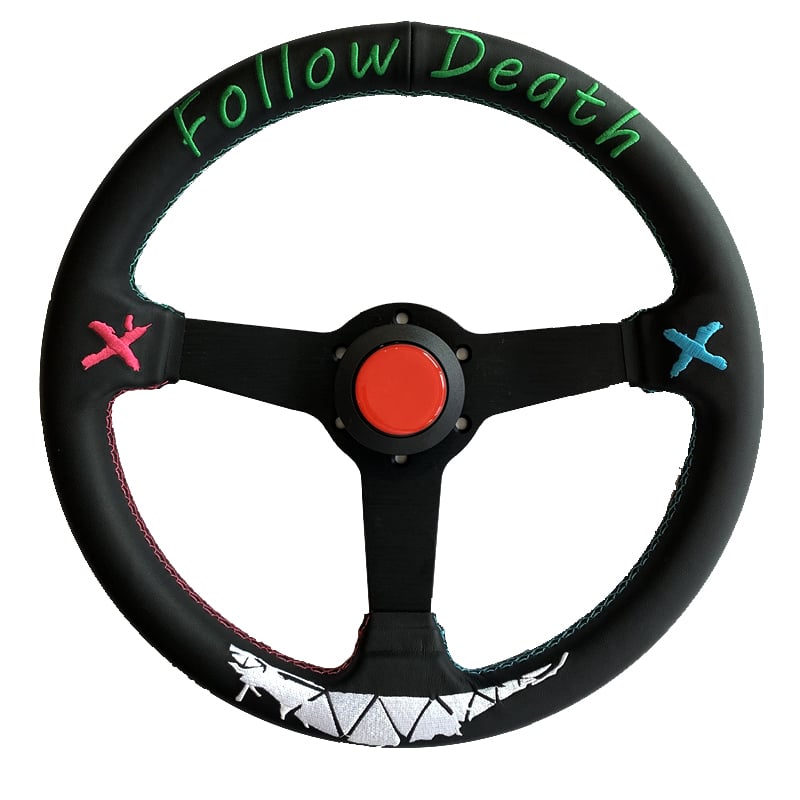 Volant personnalisé TIYPEOR en cuir brodé 345 mm/13,58