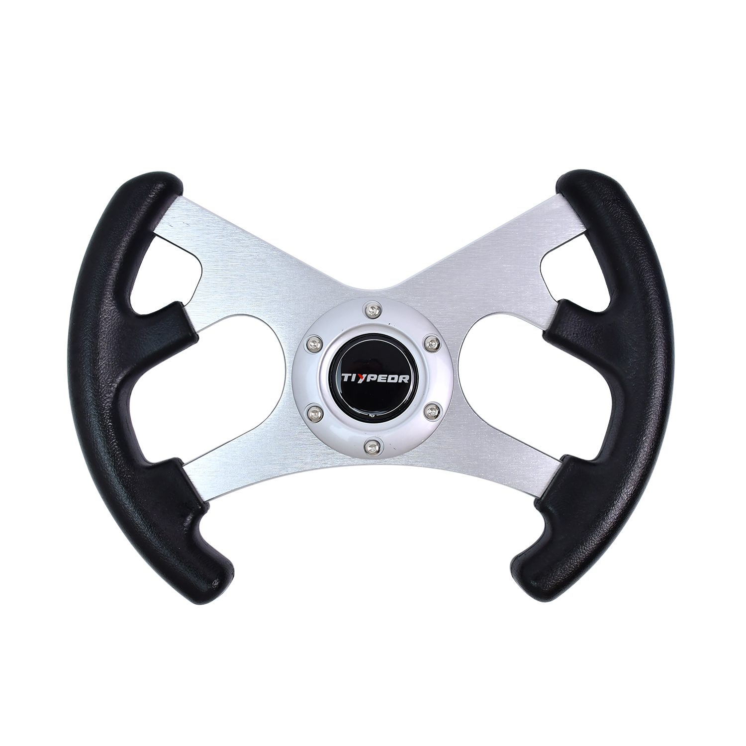 Volant professionnel TIYPEOR 315 mm/12,4 po en cuir PU pour karting modifié et volant de jeu