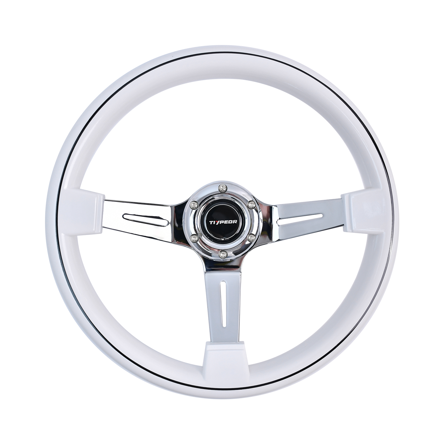 Volant de voiture modifié TIYPEOR 345mm/13,58pouces en ABS blanc pour BMW