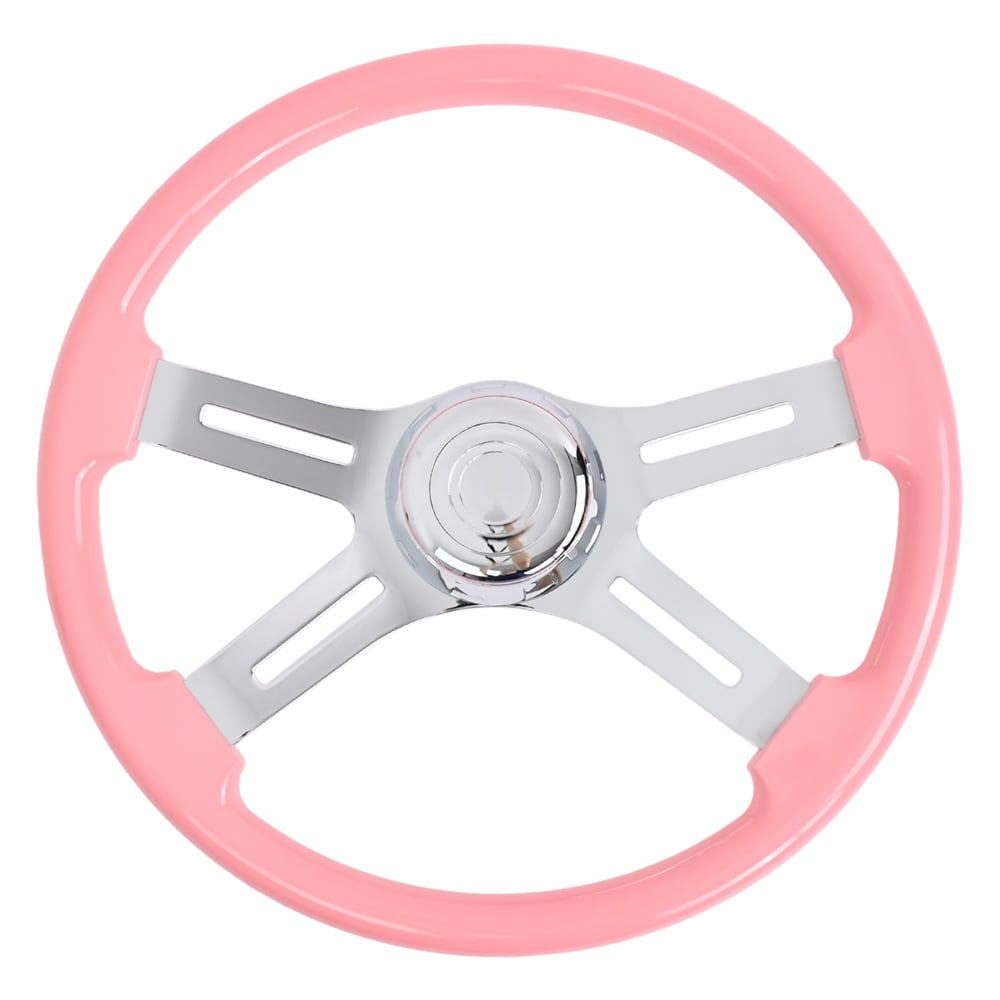 Volant de direction modifié pour camion TIYPEOR rose, 450 mm / 18 pouces (569-26)