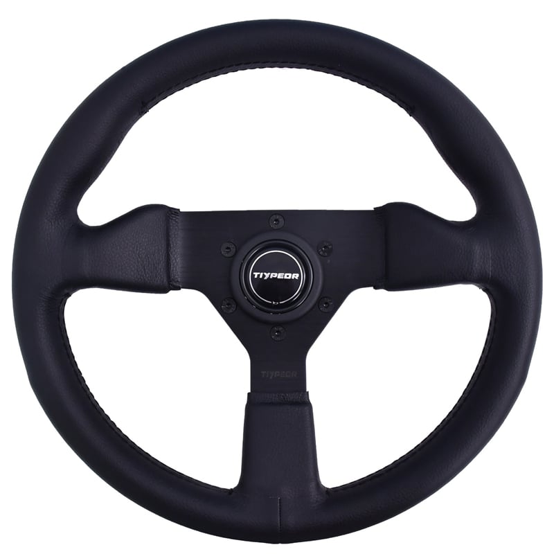 TIYPEOR Go-kart Red Suede Modified Racing Game Steering Wheel 320mm/12.2inch （622-11）