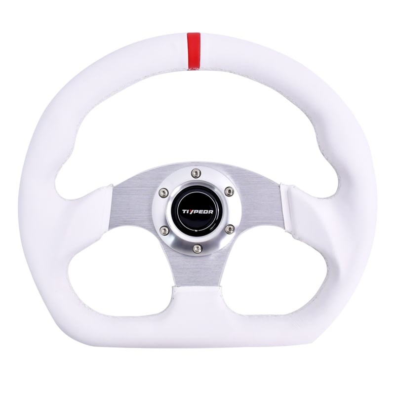 Volant modifié en forme de D TIYPEOR, en cuir microfibre, 320 mm / 12,8 pouces (028-43)