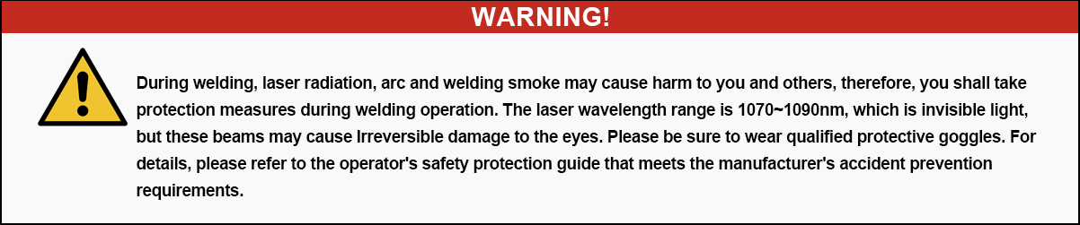 1. Safe use of the handheld laser welding machine