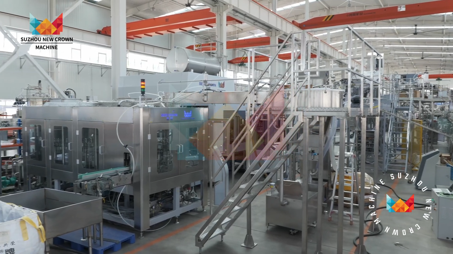 Combi block water filling line