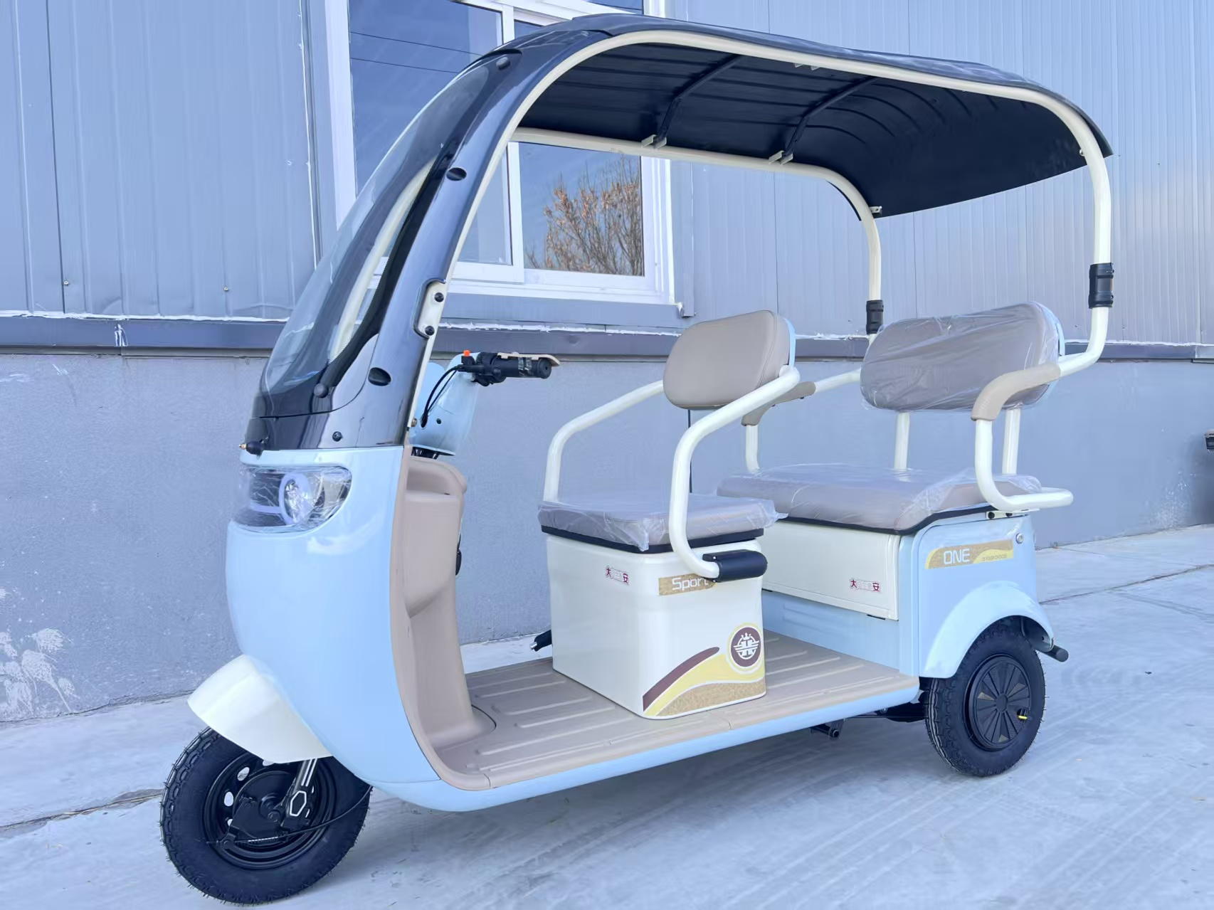 China New Fashion Sports Cheap 4 Seater Adult Passenger Electric Trike Tricycle