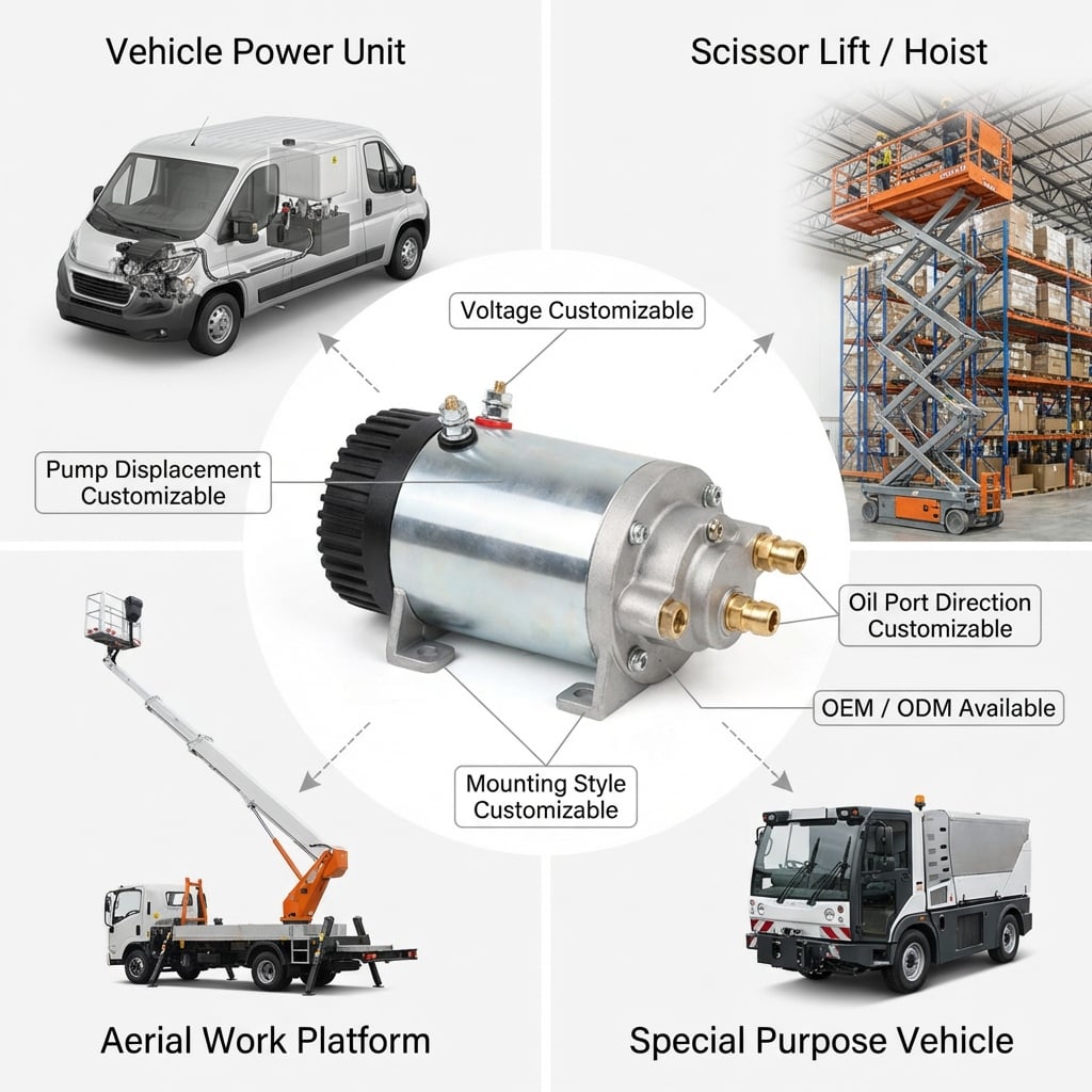 RM16LTBX-12V 1600W IP54 DC Motor for Vehicle Power Units