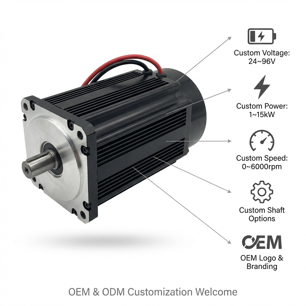 RM180 Series 1~15kW DC Forklift Motor for Heavy-Duty Handling