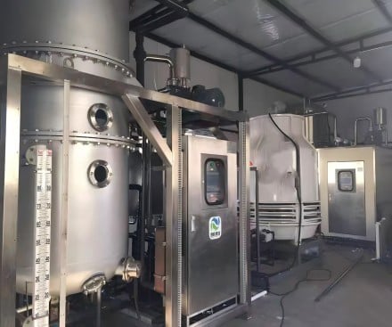 Emulsified liquid RO concentrate evaporation and concentration project 