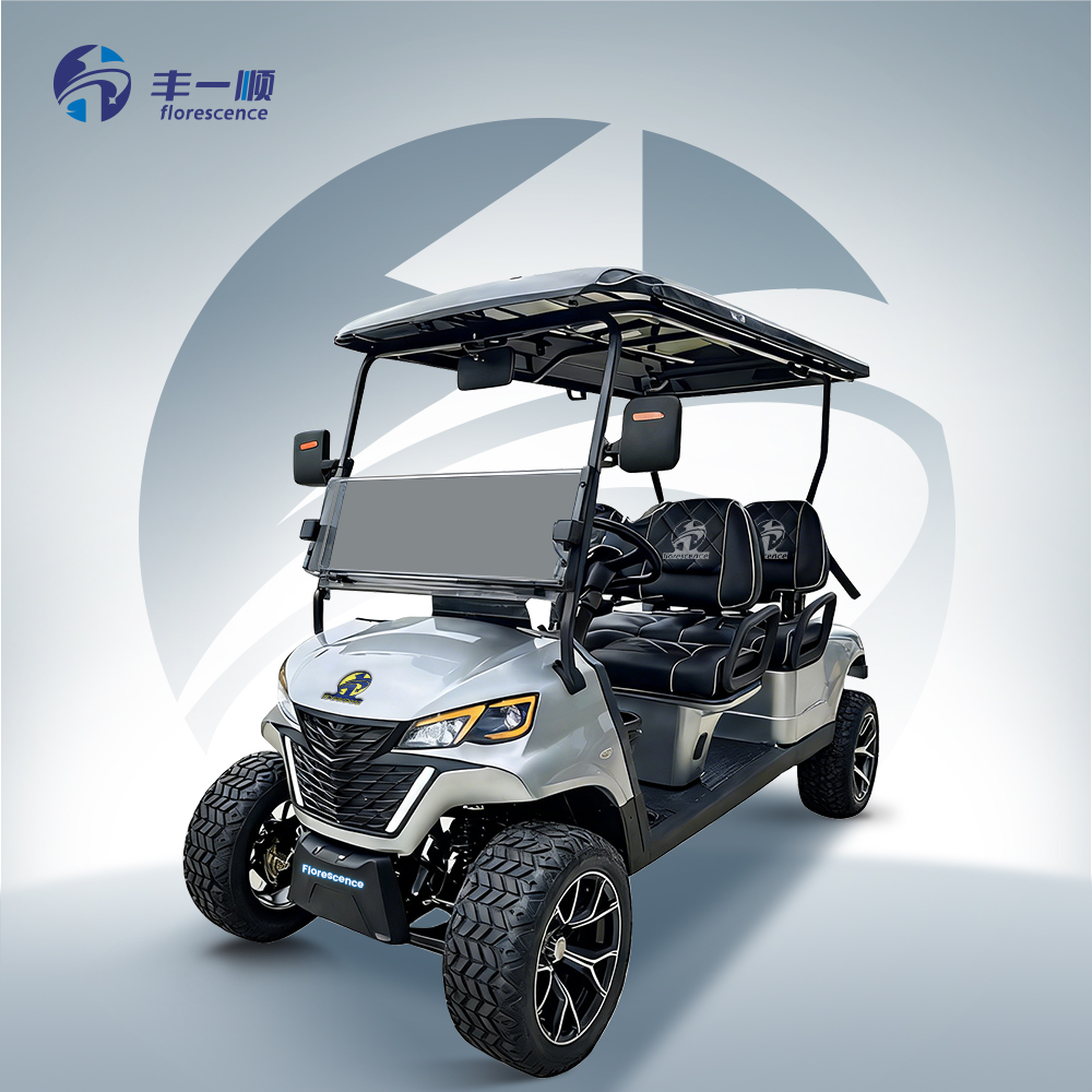 product 2024 luxury electric orange golf cart for hotels and airports-25