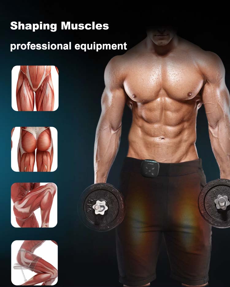 SUNMAS Wireless Heated TENS Patch Massager with Remote Control, 6 Modes and 3 Heat Levels