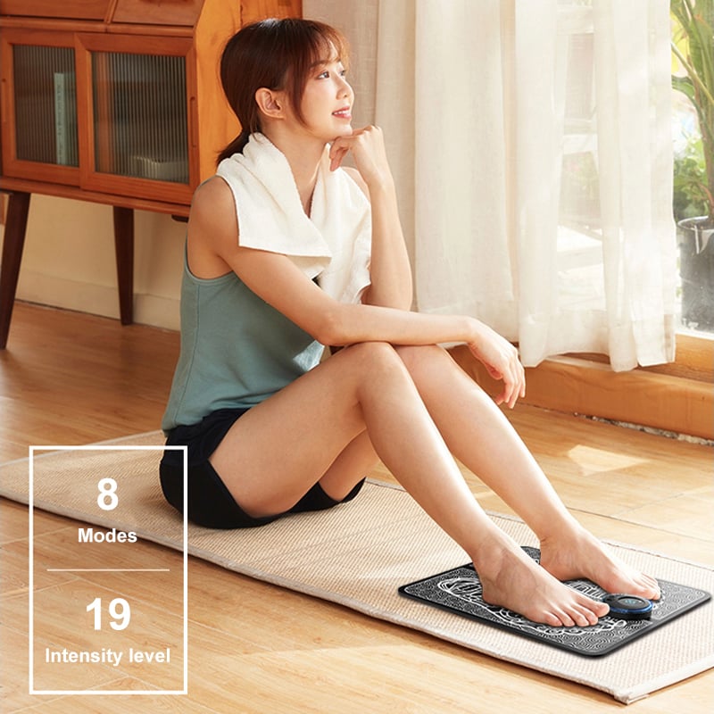 Remote Controlled EMS Foot Massager Mat for Blood Circulation, Foot Relaxation and Muscle Stimulation