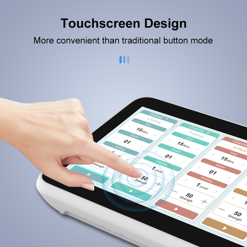 Professional Mid-Frequency 4 Channel TENS Therapy Machine with Touchscreen and Heating Function for Physical Therapy manufacture