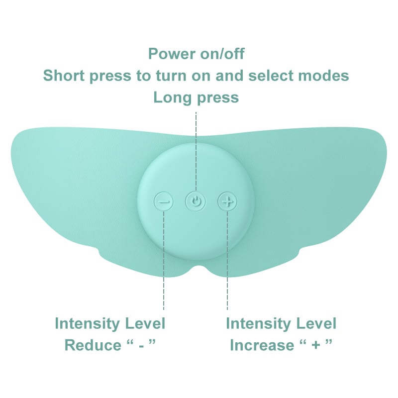 Bluetooth App Controlled Wireless TENS Period Pain Relief Device with 3 Wearing Modes for Menstrual Cramp Relief and Women's Comfort