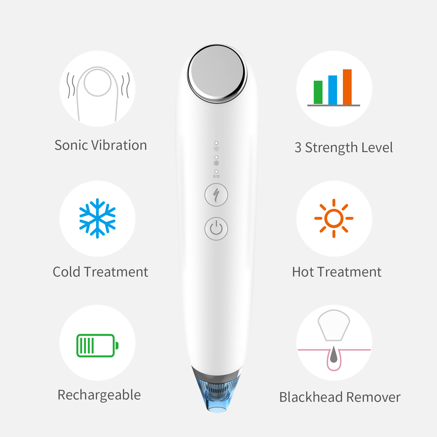 Multi-Functional Hot & Cold Facial Beauty Device with Blackhead Vacuum, Deep Cleansing and Pore Care factory