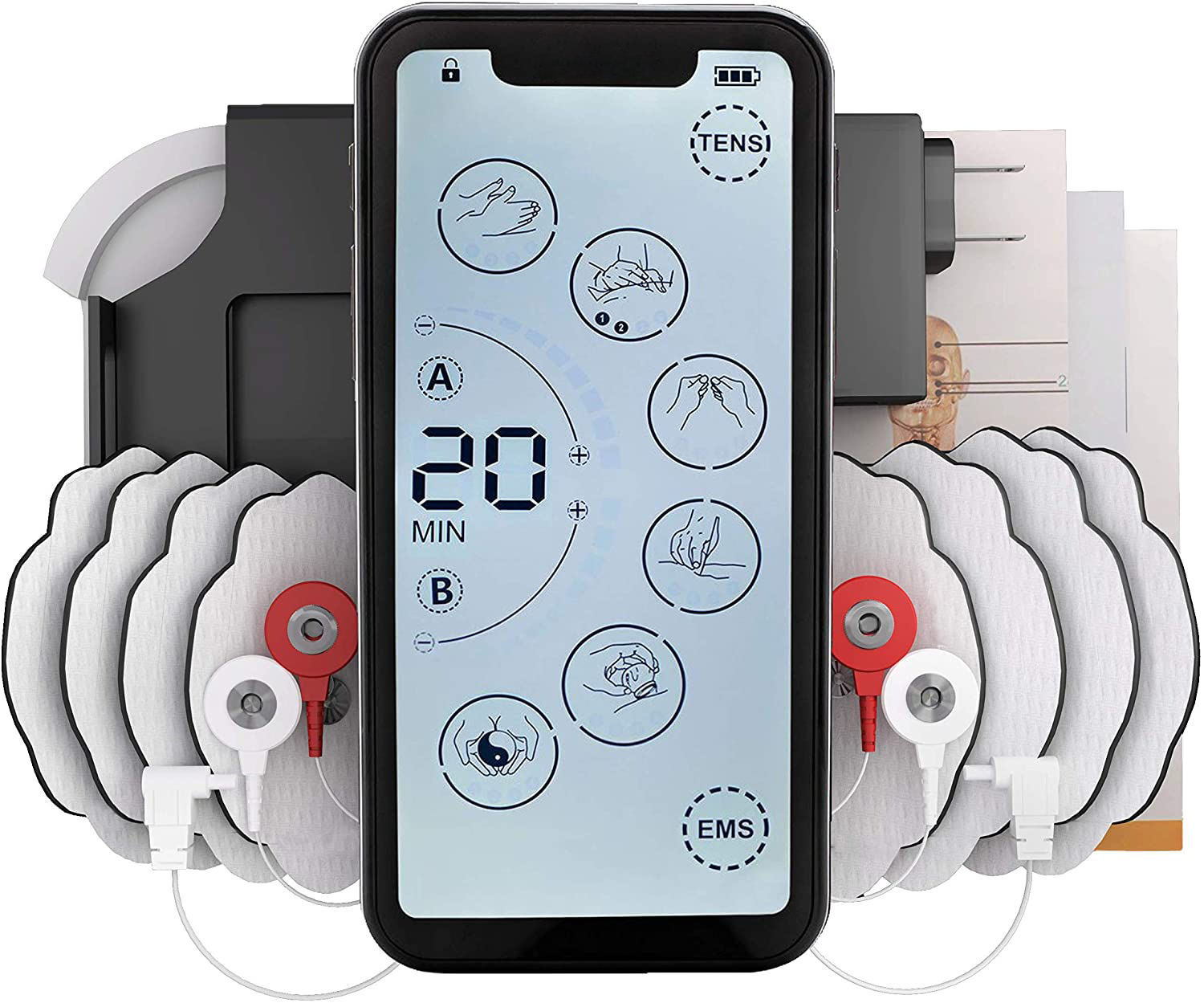 Professional Touchscreen TENS EMS Muscle Stimulator Machine for Pain Management, Muscle Recovery and Rehabilitation Therapy manufacture