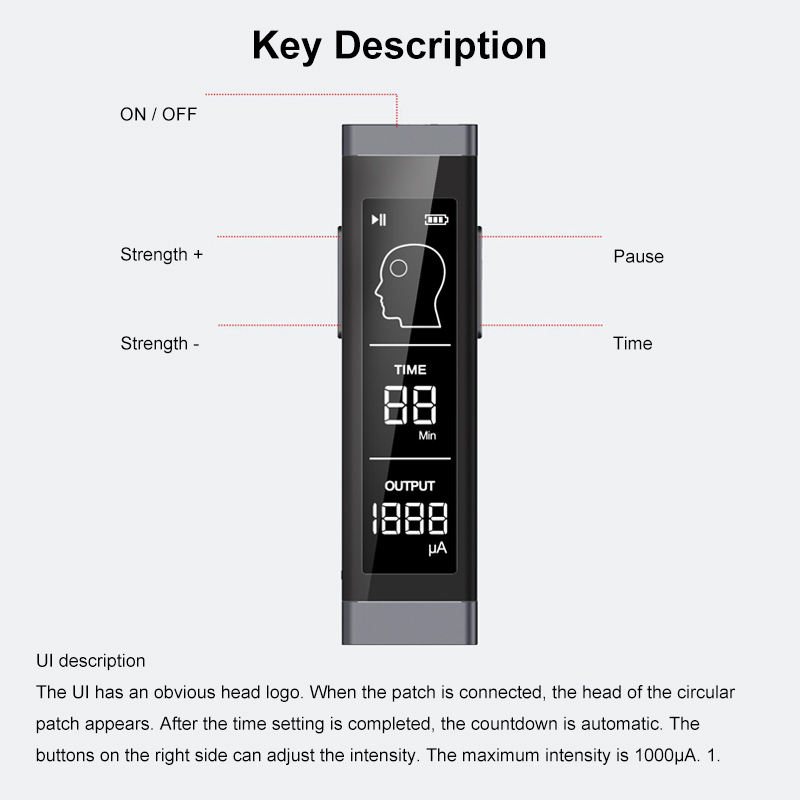Portable tDCS Brain Stimulation Device for Migraine Relief, Headache Management and Neuromodulation factory
