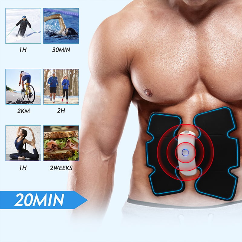 Electronic Muscle Stimulator Patches for Abdominal Training, Muscle Activation and Fitness Enhancement