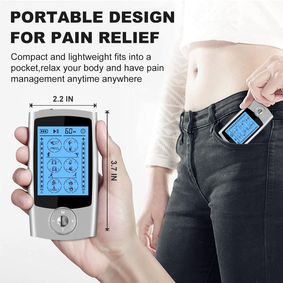 Smart Dual Channel TENS EMS Muscle Stimulator Machine for Back Pain Relief, Neck Pain Relief, Joint Pain Relief and Physical Therapy Equipment details