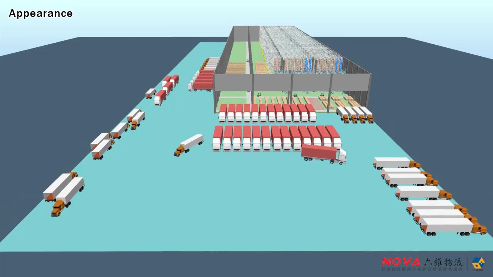 Cold Storage ASRS Racking System 3D Animation