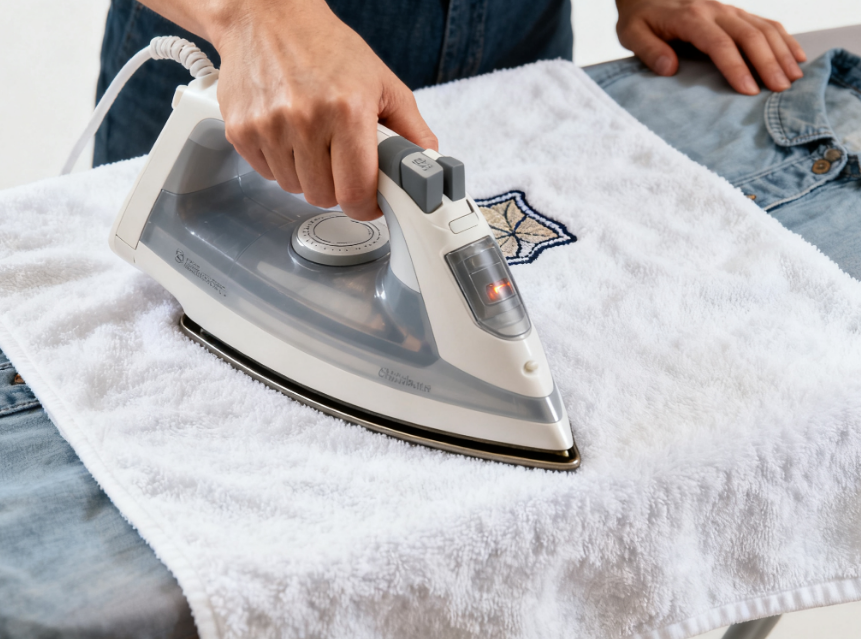 How to iron on patches correctly for firm adhesion?