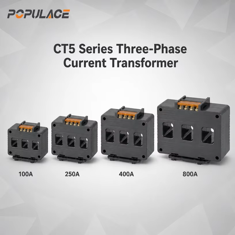 CT5 Three Phase Current Transformer 100-800A
