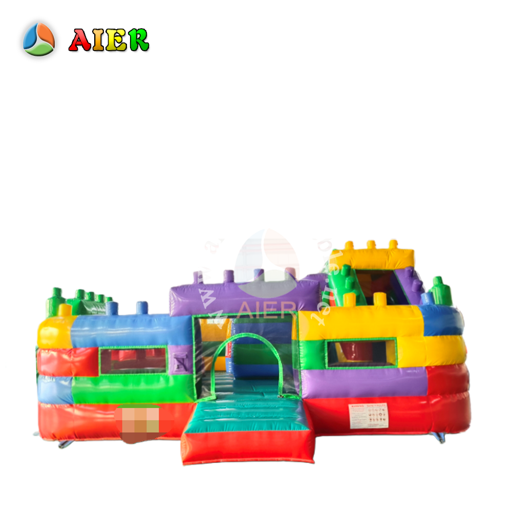 Lego-Inspired Building Block Inflatable Play Park for Kids’ Brick Parties