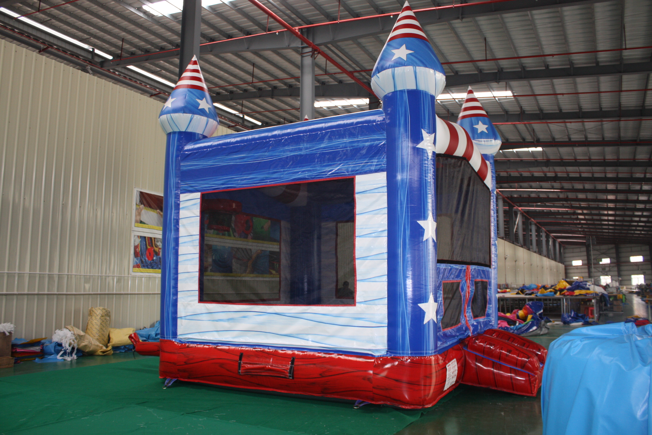In-Stock Patriotic American-Themed Inflatable Bounce Bed - Backyard 4th of July Party & Kids’ Patriotic Celebration Toy