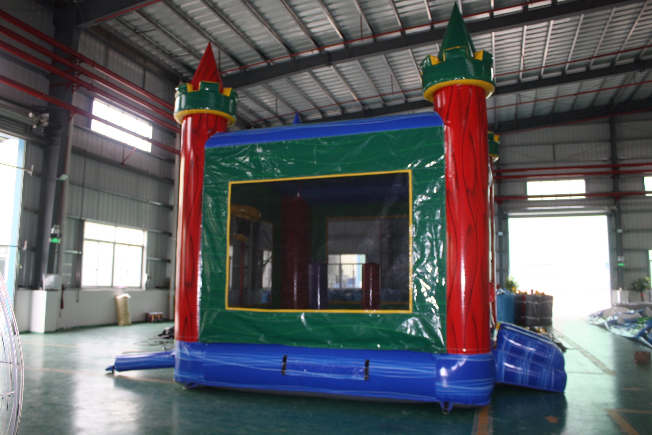 In-Stock Multi-Color Iridescent Inflatable Bounce Bed - Backyard Rainbow Party & Kids’ Magical Playtime Toy