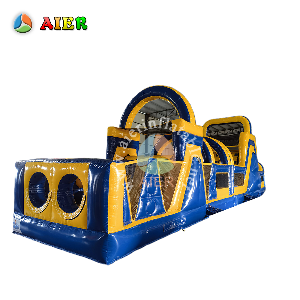 Kid’s Party Dual-Tone Yellow-Blue Inflatable Obstacle Playland