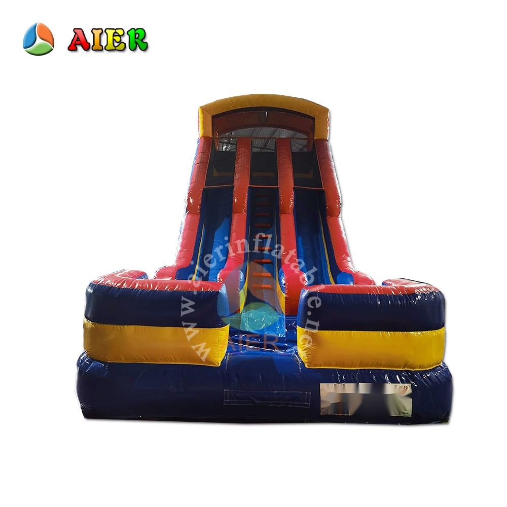 L458 Commercial Red Yellow Blue Double Lane Inflatable Slide for Event Rental Business
