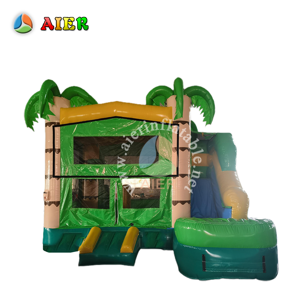 L491 Yellow Black Warning Color Toxic Element Inflatable Water Slide For Kids