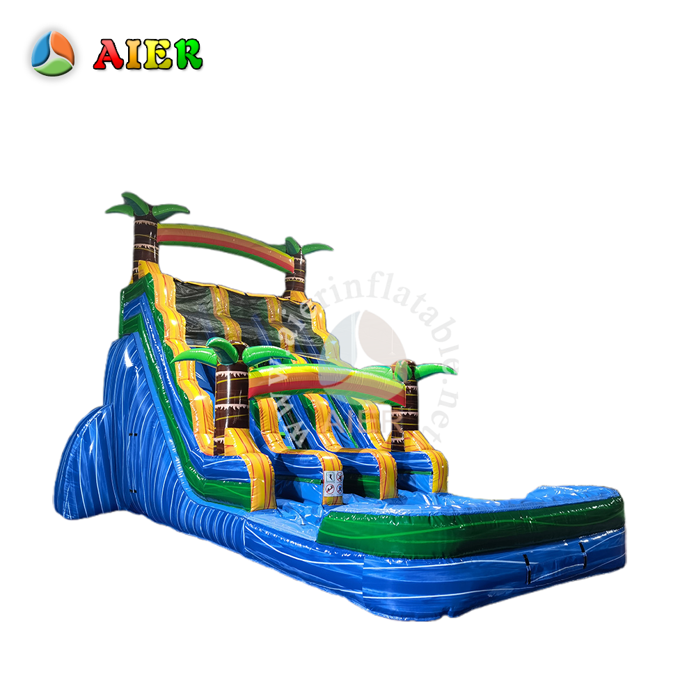 L474 Fashion Iridescent Blue Two-Lane Dry Slide for Commercial Events