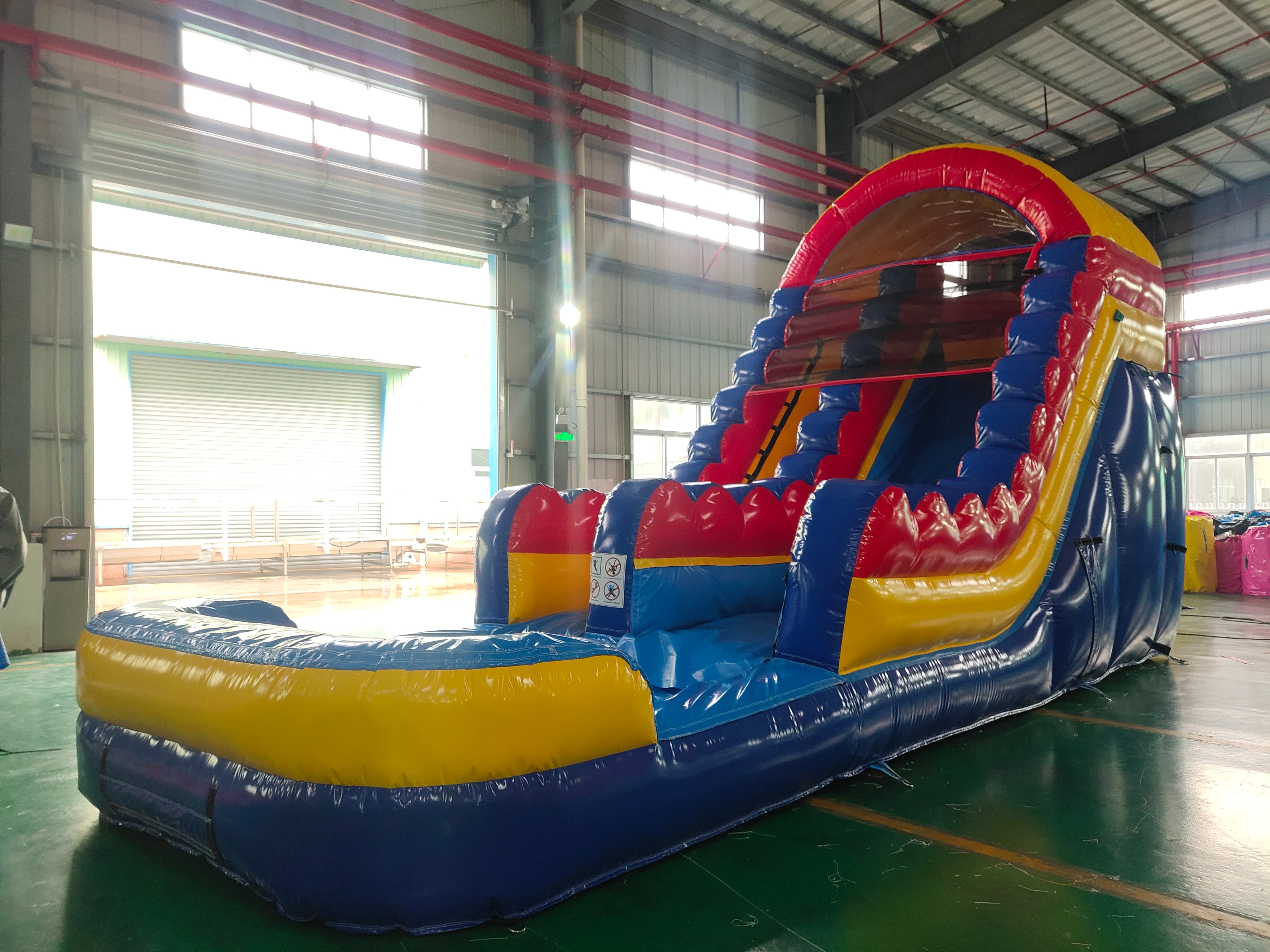 In-Stock Lego-Style Dual-Use Dry-Wet Inflatable Slide - Backyard Kids’ Party Play Toy for Summer Dry/Wet Fun