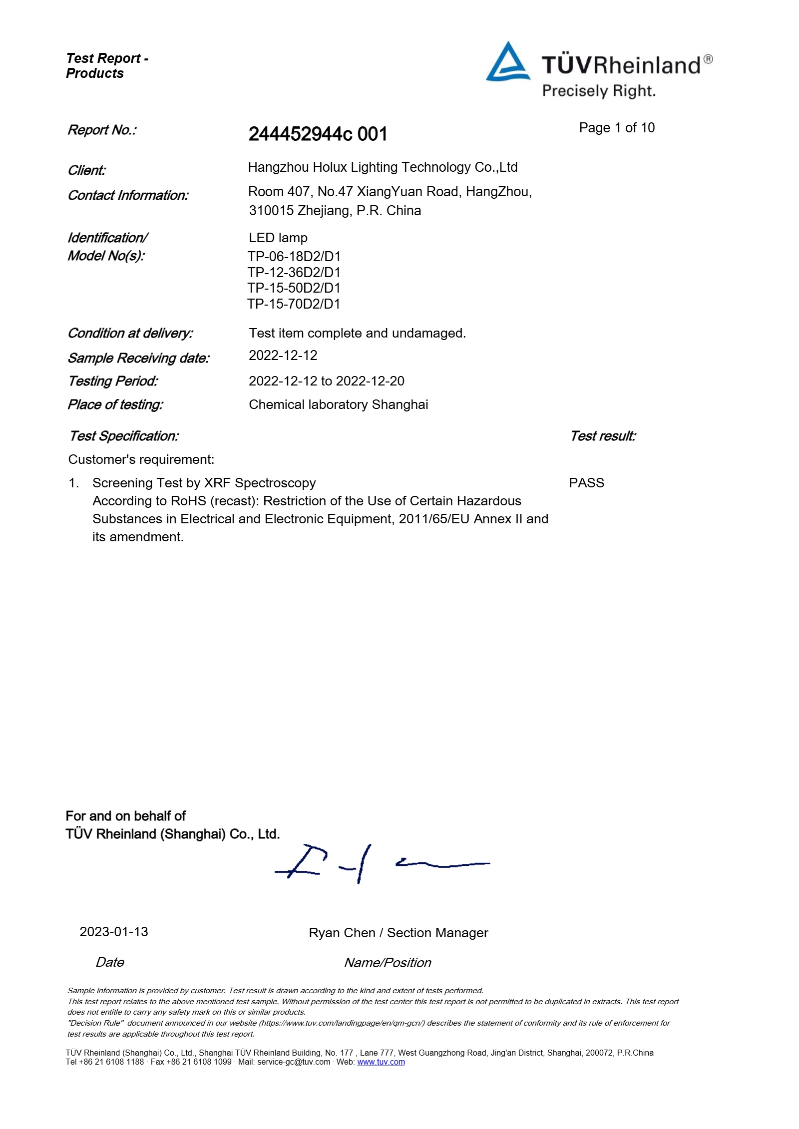 Licht mit drei Scheinwerfern