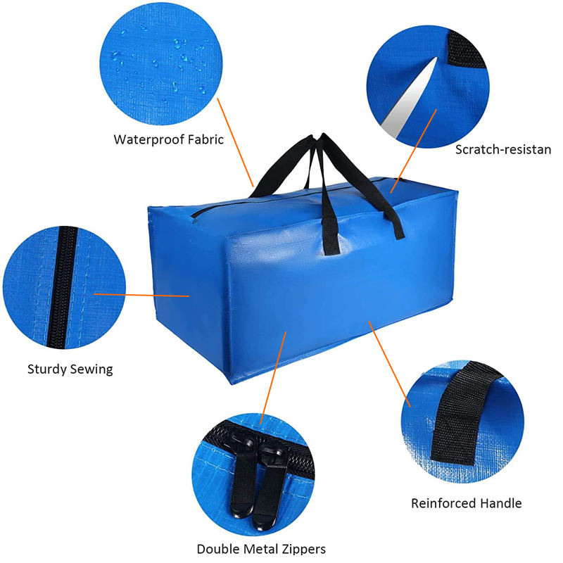 2-in-1 Backpack & Handheld Moving Bag Heavy Duty Extra Large Moving Bags Large Storage Organizer Bags Waterproof Tote Travel Moving Bag