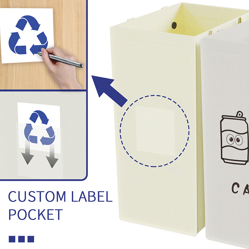 Eco Classification Recycling Garbage Can Foldable Reusable Indoor Outdoor Thickened Durable Portable Storage Buckets Trash Cans