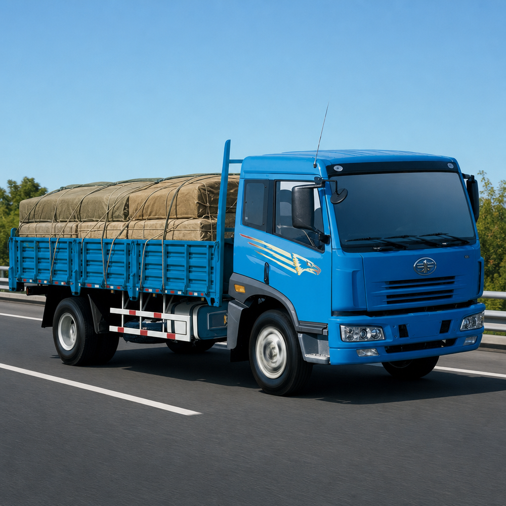 FAW J5M 4×2 Medium-Heavy Cargo Truck 240HP Euro 3 Right-Hand Drive PTO Full-Steel Front Panel Bluetooth Export