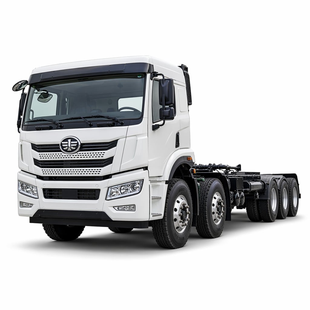 Châssis de camion benne FAW J6P 8×4, 420 ch, châssis lourd pour transport minier et carrière