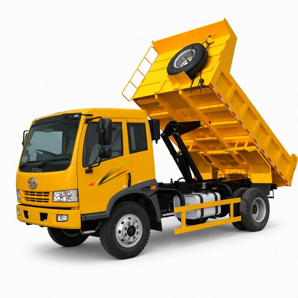 FAW J5K 4×2 Dump Truck 130/180HP Euro 1/2/3 Right-Hand Drive Internal PTO Air Spring Seat Export

