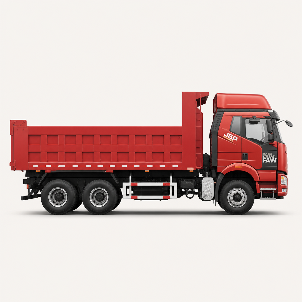 FAW J6P Heavy Dump Truck 375–550HP Also Available in EV Electric Version Multiple Drive Configs Export