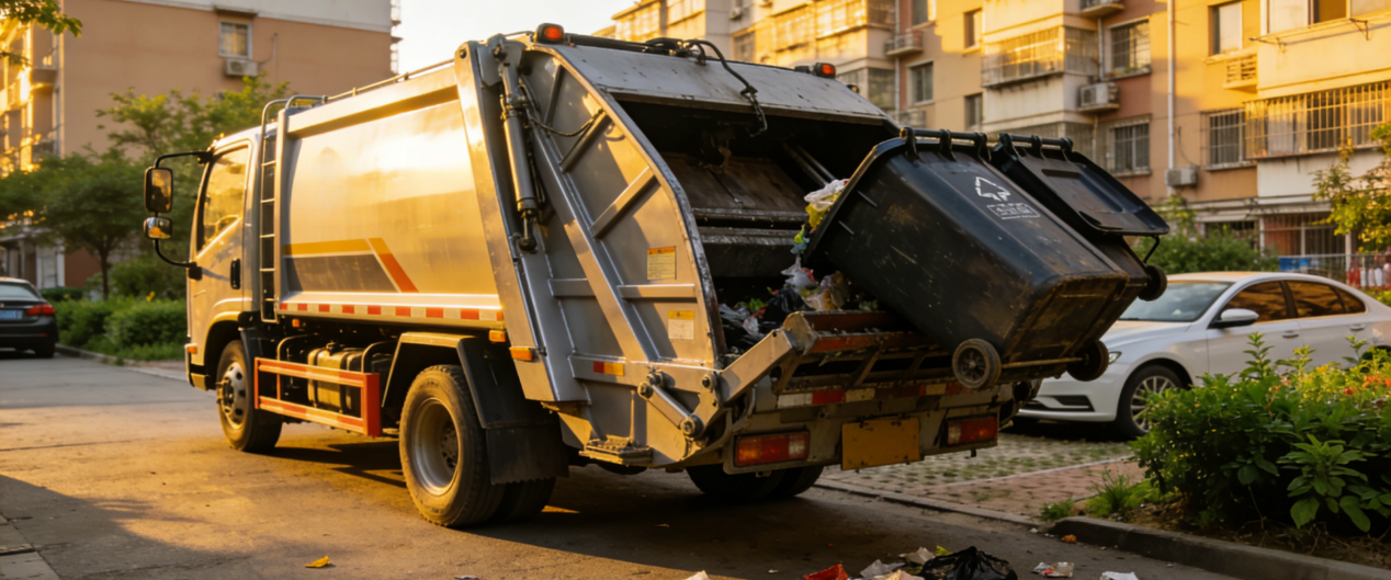 Efficient Hygienic FAW Compression garbage truck manufacture