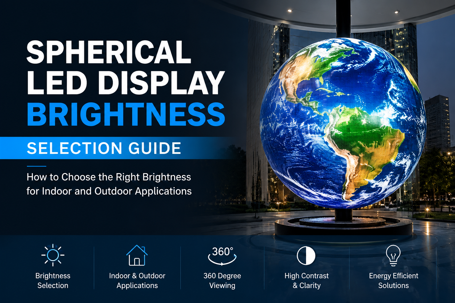 Spherical LED Display Brightness: How to Choose the Right Brightness Level