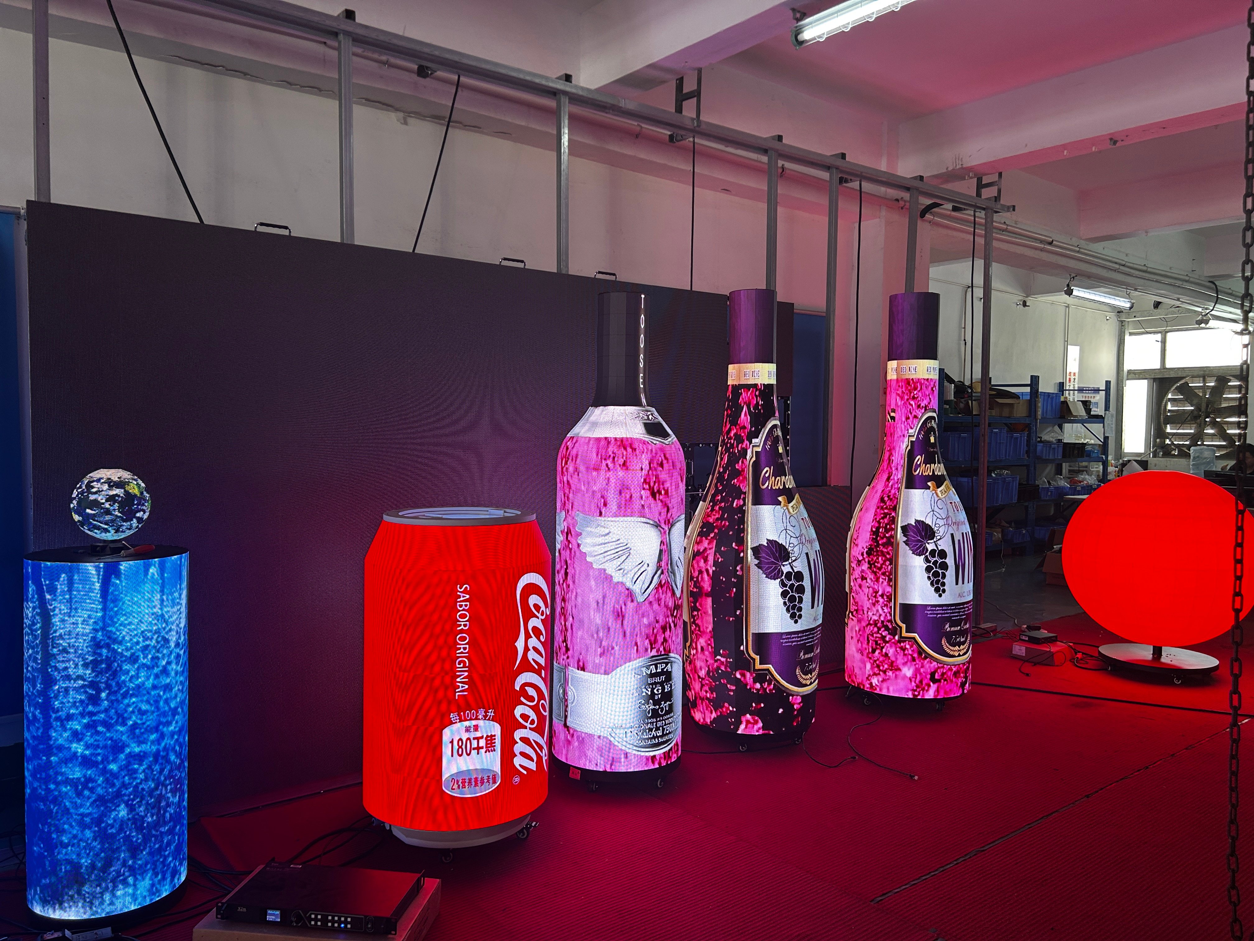 P4 Indoor Creative Wine Bottle LED Display 