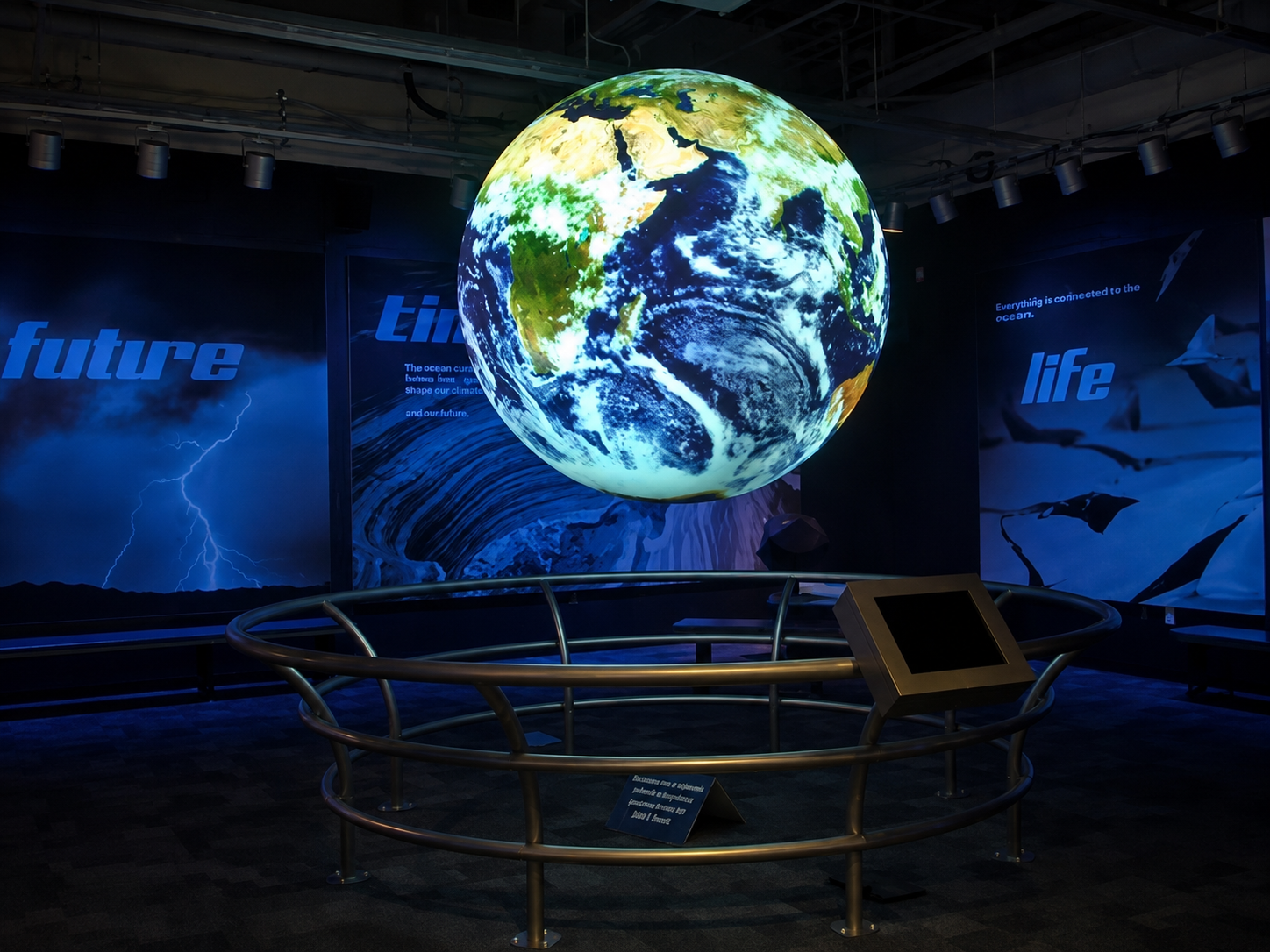 Where Should Text Be Placed on a Spherical LED Screen?