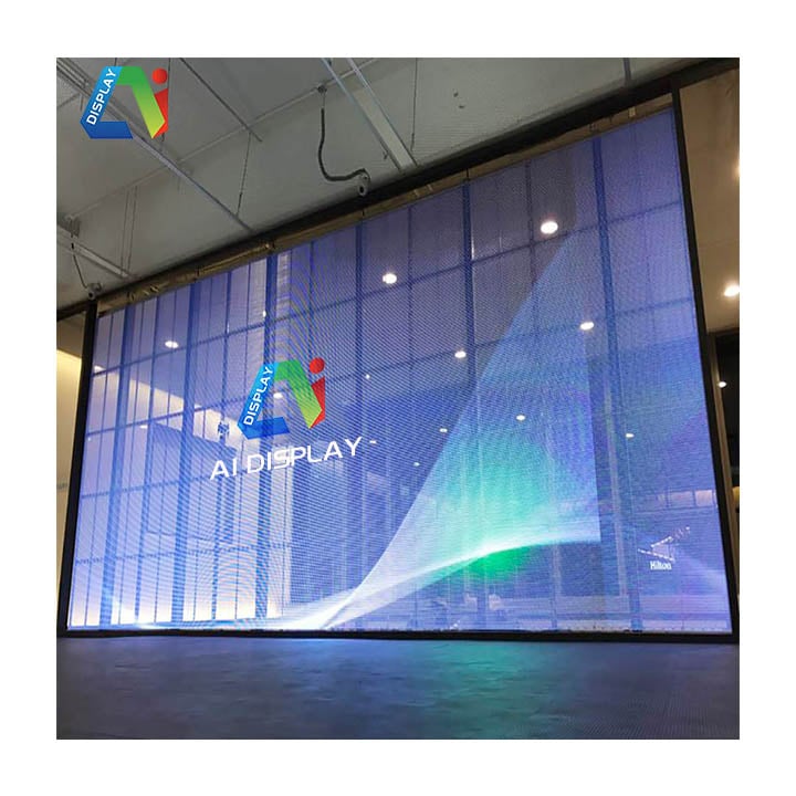 Indoor Transparent Led Film Screen Glass Led Display Video Wall Can Be Customized
