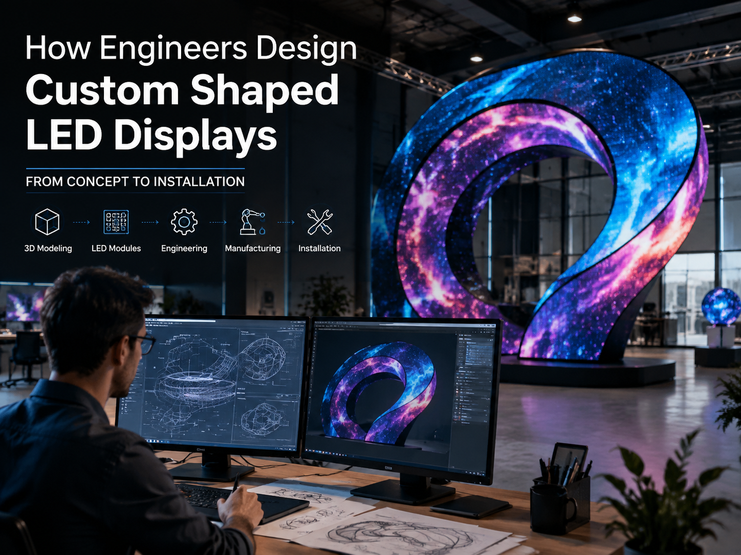 How Engineers Design Custom Shaped LED Displays: From Concept to Installation