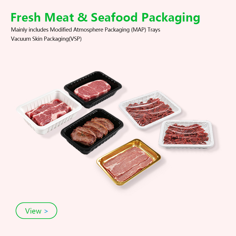 Verpackung für frisches Fleisch und Meeresfrüchte