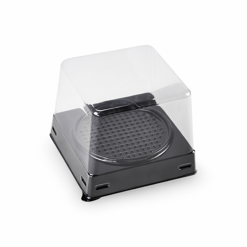 Square Deep PET Cake Box with Ice-Pack Tray — 3-Piece Chilled Delivery Set | 4