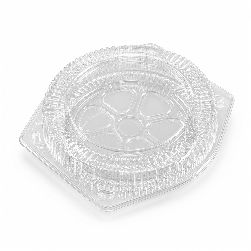 8-Inch Clear PET/rPET Hinged Pizza Clamshell for Whole Pizzas & Bakery Counters | 230 × 227 × 56 mm | 8-Inch Pizza Series