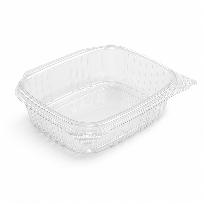 8oz / 16oz / 24oz Clear PET Hinged Salad Containers | Hinged Leak-Proof Rectangular Boxes | Salad Bars · Meal Prep · Grab-and-Go | GHW Salad Series